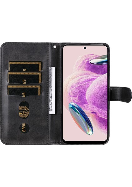 Xiaomi Redmi Note 12S 4g ile Uyumlu Moda Fermuar Çevirme Deri Manyetik Cüzdan Telefon Kılıfı (Yurt Dışından)