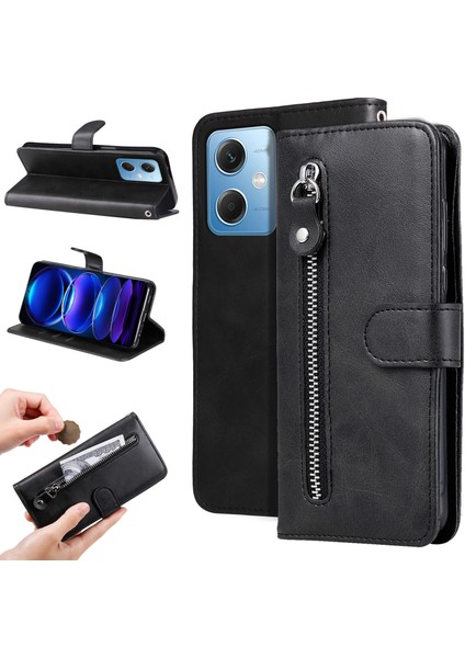 Xiaomi Redmi Note 12 5g ile Uyumlu Moda Fermuar Çevirme Deri Manyetik Cüzdan Telefon Kılıfı (Yurt Dışından) fiyatları