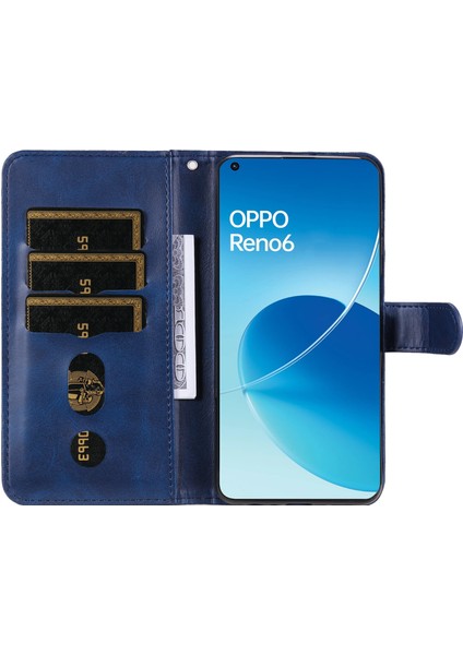 Oppo Reno 6 4g ile Uyumlu Moda Fermuar Çevirme Deri Manyetik Cüzdan Telefon Kılıfı (Yurt Dışından) fırsatları