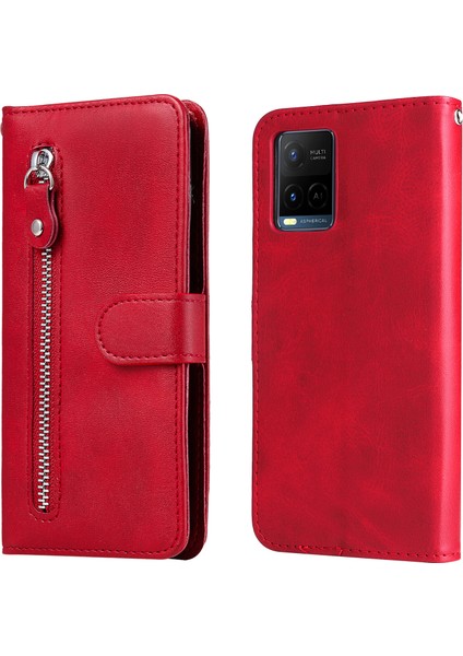 Vıvo Y21/Y21S/Y33S ile Uyumlu Moda Fermuar Çevirme Deri Manyetik Cüzdan Telefon Kılıfı (Yurt Dışından) fiyatları