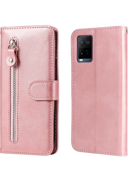 Vıvo Y21/Y21S/Y33S ile Uyumlu Moda Fermuar Çevirme Deri Manyetik Cüzdan Telefon Kılıfı (Yurt Dışından) fiyatları