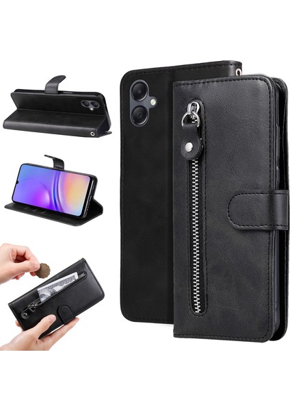Samsung Galaxy A05 ile Uyumlu Moda Fermuar Çevirme Deri Manyetik Cüzdan Telefon Kılıfı (Yurt Dışından) fiyatları