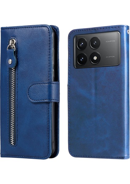 Xiaomi Redmi K70/K70 Pro ile Uyumlu Moda Fermuar Çevirme Deri Manyetik Cüzdan Telefon Kılıfı (Yurt Dışından) fırsatları