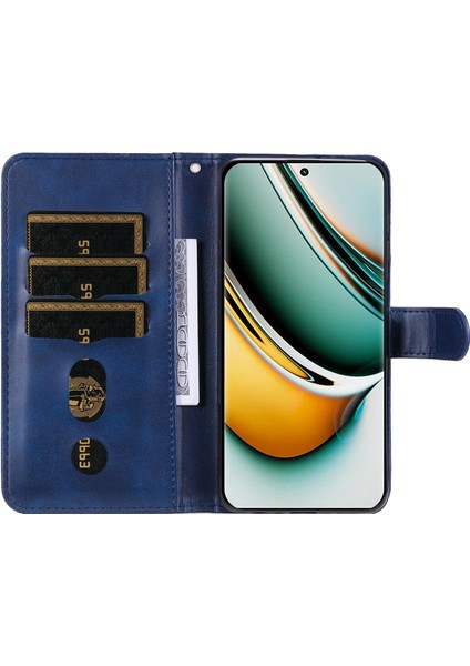 Realme 11 Pro ile Uyumlu Moda Fermuar Çevirme Deri Manyetik Cüzdan Telefon Kılıfı (Yurt Dışından)