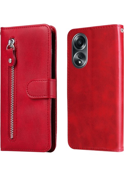 Oppo A58 4g ile Uyumlu Moda Fermuar Çevirme Deri Manyetik Cüzdan Telefon Kılıfı (Yurt Dışından) indirimleri