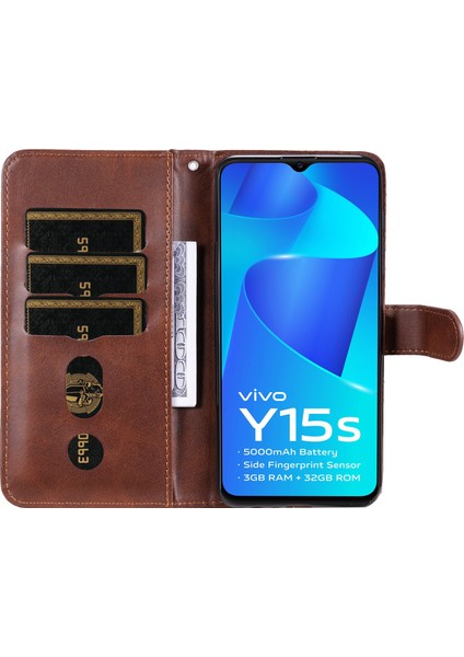 Vıvo Y15S 2021 ile Uyumlu Moda Fermuar Çevirme Deri Manyetik Cüzdan Telefon Kılıfı (Yurt Dışından) fırsatları