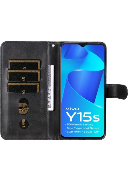 Vıvo Y15S 2021 ile Uyumlu Moda Fermuar Çevirme Deri Manyetik Cüzdan Telefon Kılıfı (Yurt Dışından) fırsatları