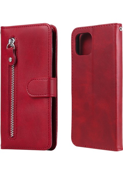 Oppo Reno 4Z/A73 5g ile Uyumlu Moda Fermuar Çevirme Deri Manyetik Cüzdan Telefon Kılıfı (Yurt Dışından)