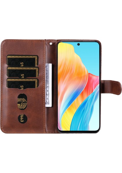 Oppo A58 4g ile Uyumlu Moda Fermuar Çevirme Deri Manyetik Cüzdan Telefon Kılıfı (Yurt Dışından) fırsatları