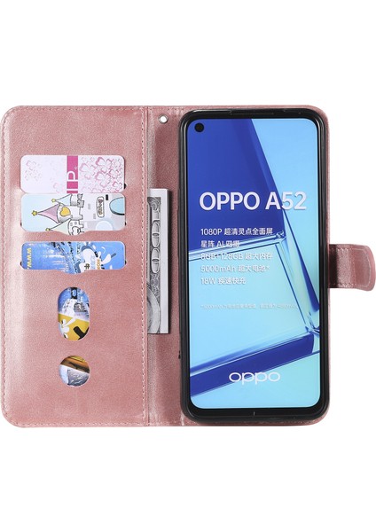 Oppo A92/A72/A52 ile Uyumlu Moda Fermuar Çevirme Deri Manyetik Cüzdan Telefon Kılıfı (Yurt Dışından)