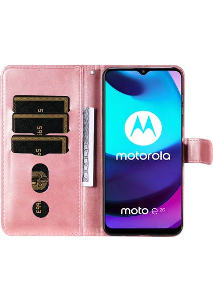 Motorola E20/E30/E40 ile Uyumlu Moda Fermuar Çevirme Deri Manyetik Cüzdan Telefon Kılıfı (Yurt Dışından) fırsatları