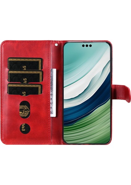 Huawei Mate 60 ile Uyumlu Moda Fermuar Çevirme Deri Manyetik Cüzdan Telefon Kılıfı (Yurt Dışından)