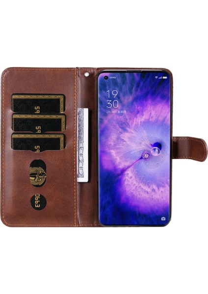 BDT Boutique Oppo Find X5 ile Uyumlu Moda Fermuar Çevirme Deri Manyetik Cüzdan Telefon Kılıfı (Yurt Dışından)