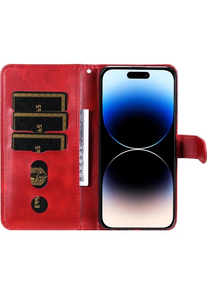 iPhone 15 Pro ile Uyumlu Moda Fermuar Çevirme Deri Manyetik Cüzdan Telefon Kılıfı (Yurt Dışından) fırsatları