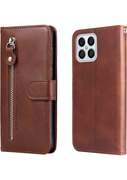 Honor X8 4g ile Uyumlu Moda Fermuar Çevirme Deri Manyetik Cüzdan Telefon Kılıfı (Yurt Dışından) fiyatları