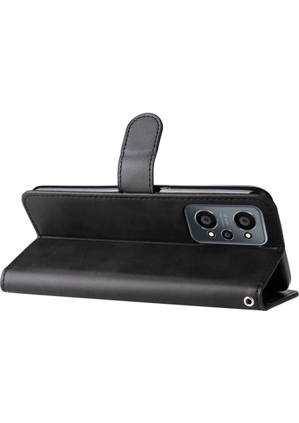 Realme Gt Neo2 ile Uyumlu Moda Fermuar Çevirme Deri Manyetik Cüzdan Telefon Kılıfı (Yurt Dışından)