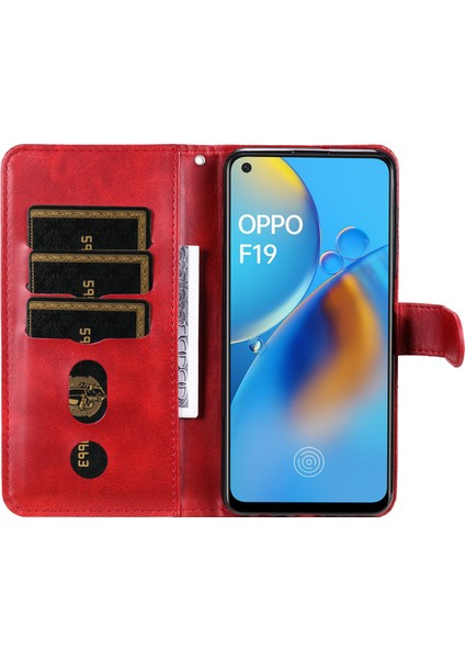 Oppo A74 4G/F19 ile Uyumlu Moda Fermuar Çevirme Deri Manyetik Cüzdan Telefon Kılıfı (Yurt Dışından)