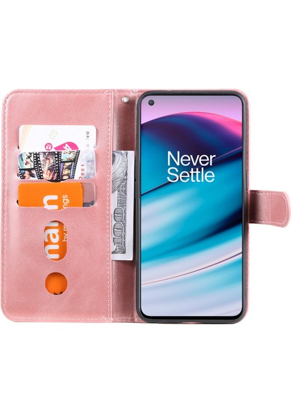 Oneplus Nord Ce 5g ile Uyumlu Moda Fermuar Çevirme Deri Manyetik Cüzdan Telefon Kılıfı (Yurt Dışından)