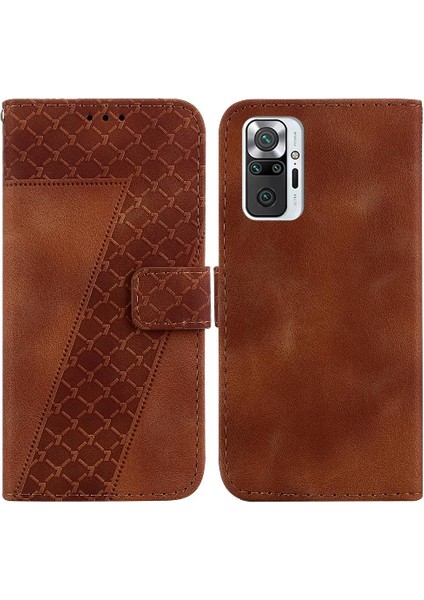 Için Xiaomi Redmi Not 10 Pro/max Flip Folio Kabartmalı Pu Telefon Kılıfı (Yurt Dışından)