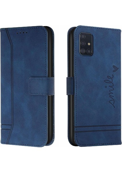 Için Samsung Galaxy A71 5g Kart Yuvaları Flip Folio Cüzdan Pu Telefon Kılıfı (Yurt Dışından)