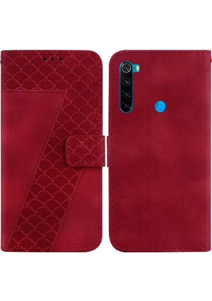 Için Xiaomi Redmi Not 8t Flip Folio Cüzdan Kart Yuvası Pu Telefon Kılıfı (Yurt Dışından)