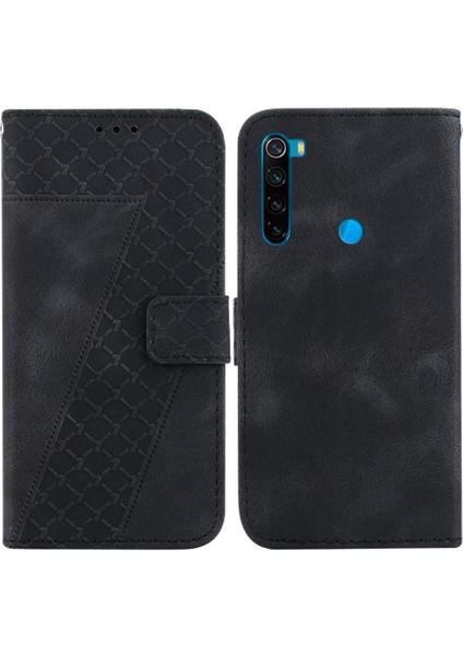 Için Xiaomi Redmi Not 8 Kabartmalı Desen Kart Yuvası Fonksiyonu Pu Telefon Kılıfı (Yurt Dışından)