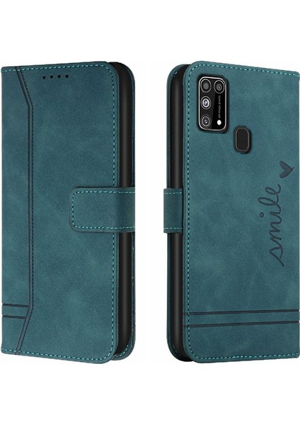 Samsung Galaxy M31 Kart Yuvaları Için Flip Folio Cüzdan Pu Telefon Kılıfı (Yurt Dışından)