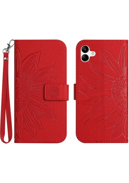 Kart Yuvaları Tutucu Flip Cüzdan ile Samsung Galaxy F14 Kısa Kayış Için Telefon Kılıfı (Yurt Dışından)