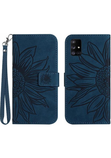 Samsung Galaxy A51 Için Kart Yuvaları Tutucu ile 4g Lüks Pu Deri Telefon Kılıfı (Yurt Dışından)