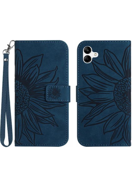 Kart Yuvaları Tutucu Flip Cüzdan ile Samsung Galaxy F14 Kısa Kayış Için Telefon Kılıfı (Yurt Dışından)