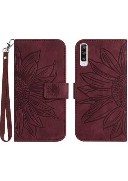 Samsung Galaxy A50/A50S/A30S Için Kart Yuvaları Tutucu ile Kısa Kayış Telefon Kılıfı (Yurt Dışından)