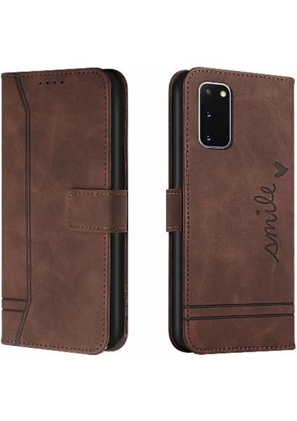 Samsung Galaxy S20 Manyetik Kapatma Için El Kayışı Flip Folio Telefon Kılıfı (Yurt Dışından)