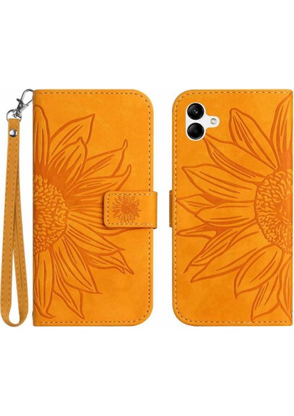 Kart Yuvaları Tutucu Flip Cüzdan ile Samsung Galaxy F14 Kısa Kayış Için Telefon Kılıfı (Yurt Dışından)