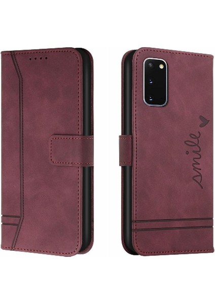 Samsung Galaxy S20 Manyetik Kapatma Için El Kayışı Flip Folio Telefon Kılıfı (Yurt Dışından)