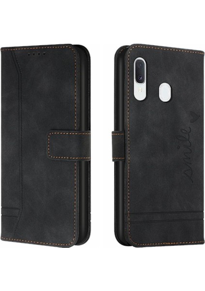 Samsung Galaxy A20E Pu Deri Manyetik Kapatma Flip Folio Için Telefon Kılıfı (Yurt Dışından)