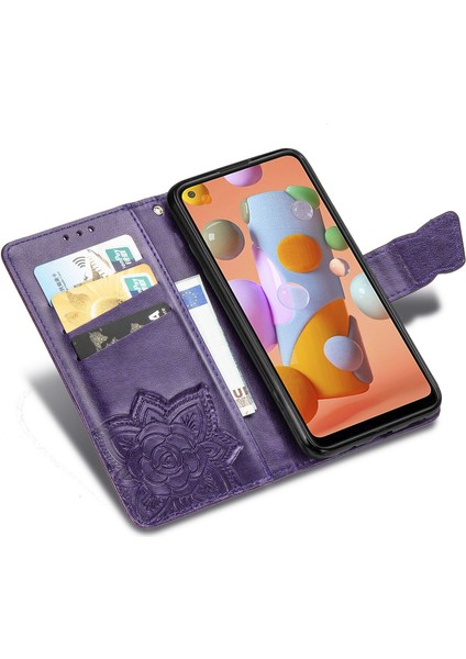 Samsung Galaxy A11 Kelebek Kanatları Narin Çiçekler Flip Darbeye Deri ile Uyumlu Telefon Kılıfı (Yurt Dışından) indirimleri