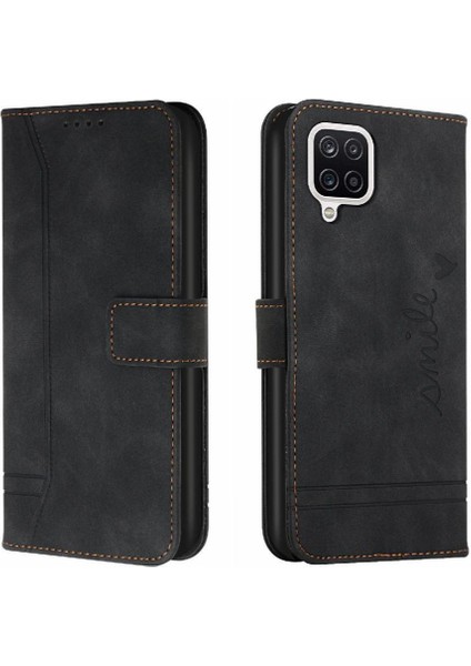 Için Samsung Galaxy A22 4g Kart Yuvaları Flip Folio Cüzdan Pu Telefon Kılıfı (Yurt Dışından)