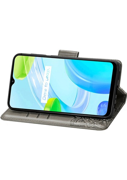 Realme C30 Kelebek Kanatları Narin Çiçekler Darbeye Deri Telefon Kılıfı (Yurt Dışından) indirimleri