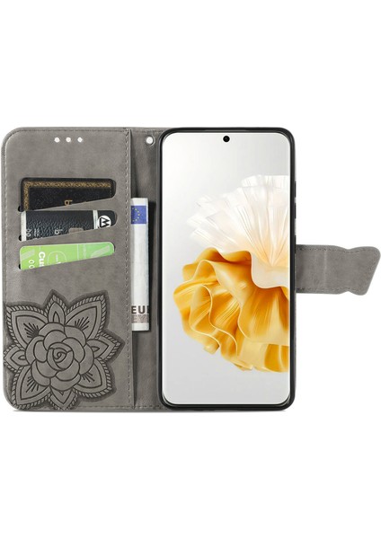 Huawei P60 Pro Kelebek Kanatları Narin Çiçekler Flip Darbeye Deri ile Uyumlu Telefon Kılıfı (Yurt Dışından) fırsatları