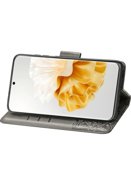 Huawei P60 Pro Kelebek Kanatları Narin Çiçekler Flip Darbeye Deri ile Uyumlu Telefon Kılıfı (Yurt Dışından) indirimleri