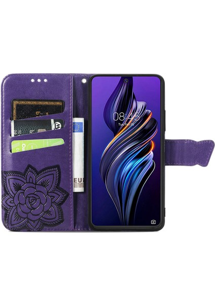 Tecno Pova 3 Kelebek Kanatları Narin Çiçekler Darbeye Deri Telefon Kılıfı (Yurt Dışından) fırsatları