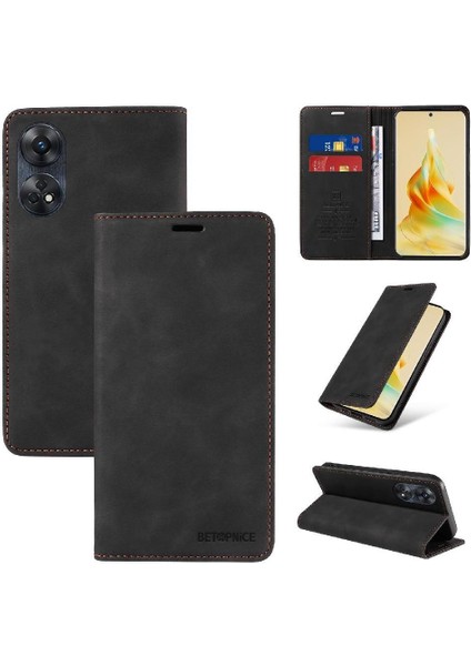 Oppo Oppo 8t 4g Için Koruyucu Manyetik Folio Cüzdan Pu Deri Telefon Kılıfı (Yurt Dışından)