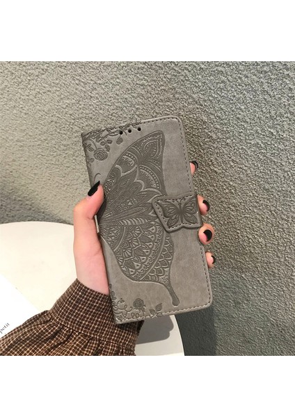 Honor X7A Kelebek Kanatları Narin Çiçekler Flip Darbeye Deri ile Uyumlu Telefon Kılıfı (Yurt Dışından)