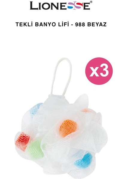 Sünger Dolgulu Banyo Lifi Seti X3