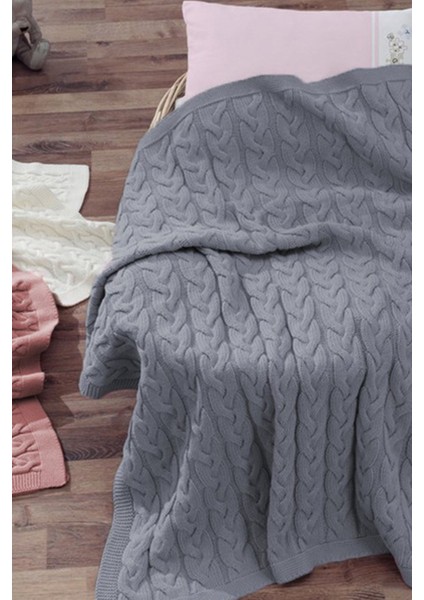 Baby Love Bebek Battaniyesi Gri 80*90 cm