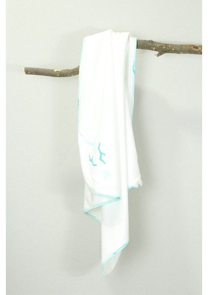 Turna Bebek Bebek Penye Battaniye Beyaz 90*90 cm