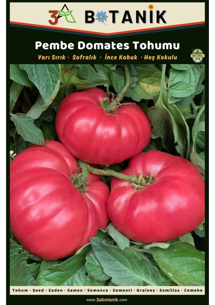 Pembe Domates Tohumu, Yerli ve Sürdürülebilir Tohum, 1 Gram Domates Tohumu