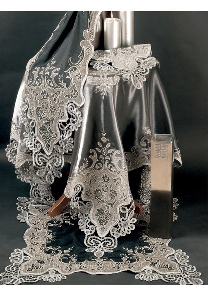 Masa Örtüsü Kare Gri 105*105 Cm