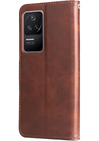 Xiaomi Poco F4 Fermuar Koruyucu Kapak Için Kılıf Kart Yuvası Tutucular Deri (Yurt Dışından)