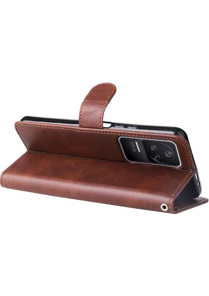 Xiaomi Poco F4 Fermuar Koruyucu Kapak Için Kılıf Kart Yuvası Tutucular Deri (Yurt Dışından)